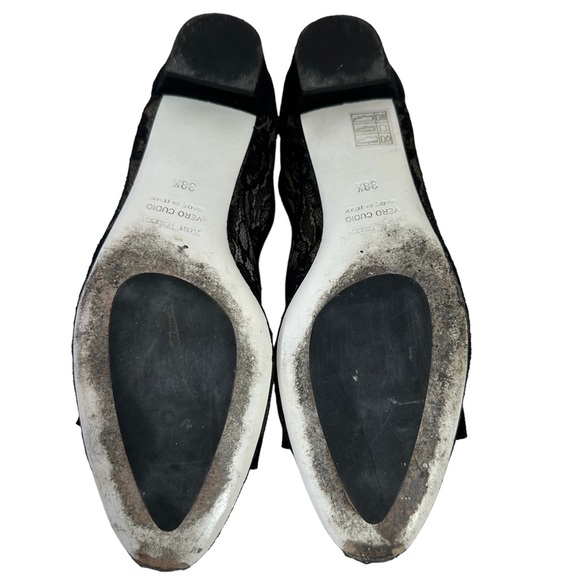 Ron White Women’s Evening Black Lace Ballet Flat - Picture 5 of 6
